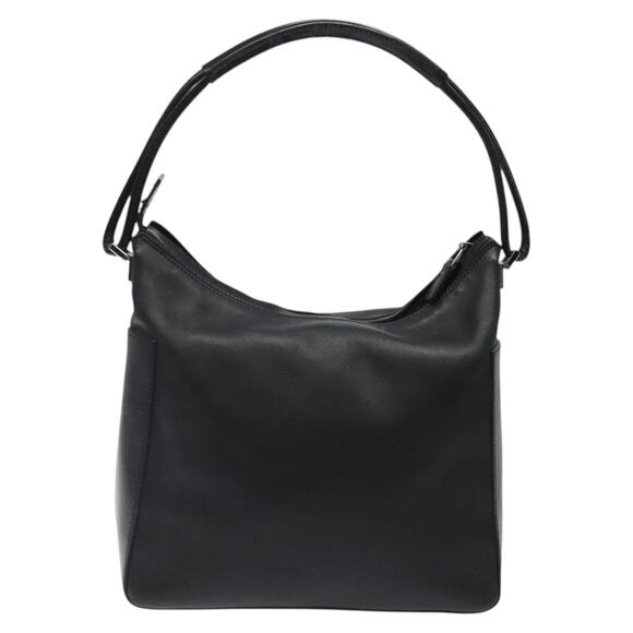 GUCCI Shoulder Bag Leather Black Silver 001 001 - Picture 3 of 16